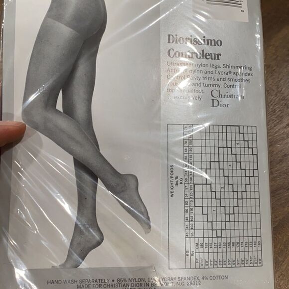4 PR Vintage Christian Dior Pantyhose Deadstock small - Picture 9 of 10